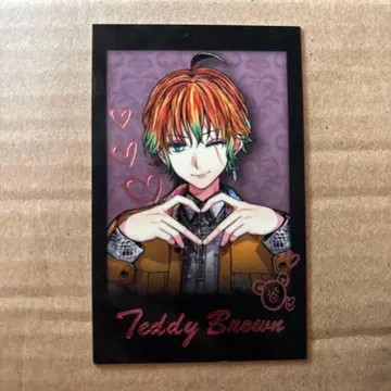 악마 집사와 검은 고양이 금박 테디 발렌타인 폴라로이드풍 카드