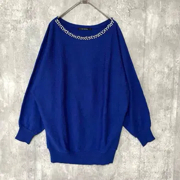 INGNI 펄 비쥬 부착 니트 원피스 오버 사이즈 튜닉