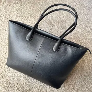 유나이티드 애로우즈 올 가죽 토트백 블랙