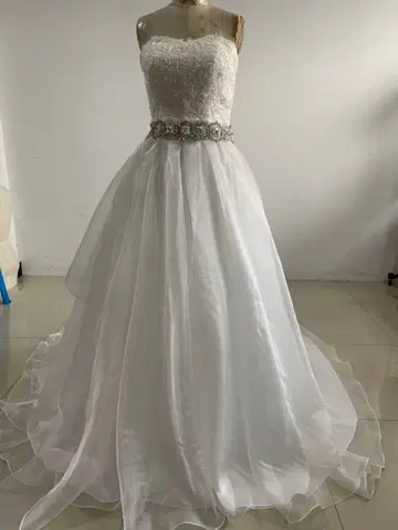 오더 웨딩 드레스 오간자 A라인