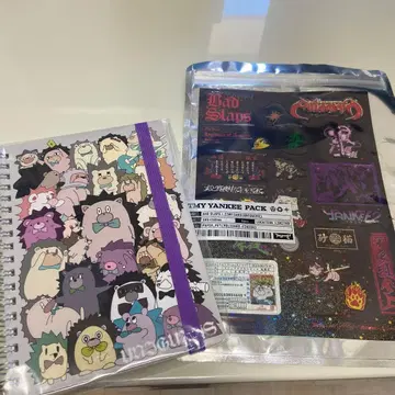 계속 한밤중이면 좋을 텐데 우니구리 반지 노트, 스티커 미개봉 새상품