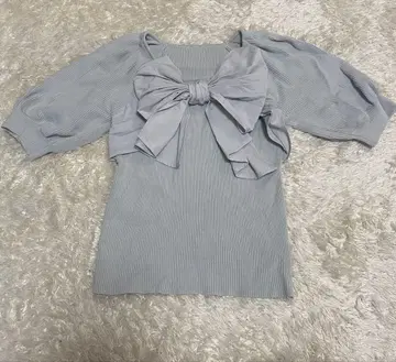 LILLIAN CARAT 프론트 리본 니트