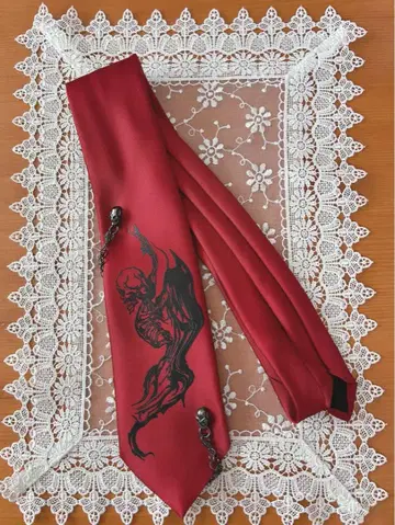 BLACK PEACE NOW 넥타이 빨간색 BPN 펑크