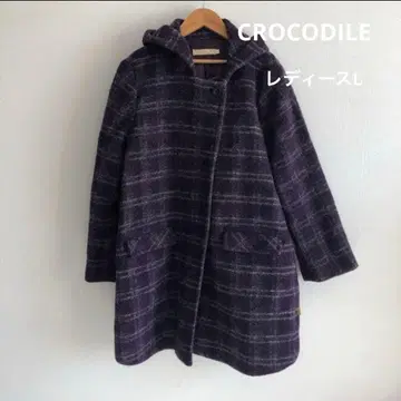 CROCODILE 크로커다일 여성용 L 후드 부착 코트
