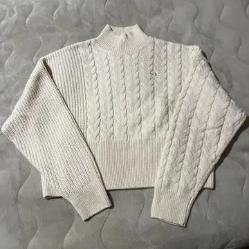 adidas 아이보리 하이넥 스웨터 L