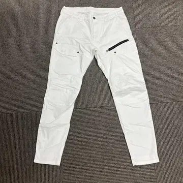 워크맨 넥스트 워커즈 화이트 워크 팬츠 지퍼 포켓 포함 LL