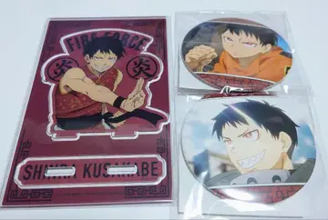 불꽃 소방대 제비뽑기당 아크릴 스탠드 캔뱃지 삼라 세트