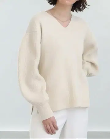 INDIVI [ 이탈리아 실 사용! / 워셔블 ] 컬러 MIX 형태 니트