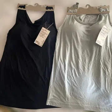 MUJI 플라 탱크탑 2색 세트 L 사이즈