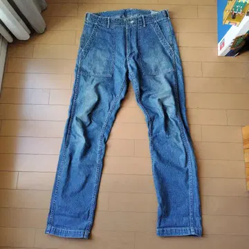 (레어) orslow 슬림핏 파티그 팬츠 (데님 S)