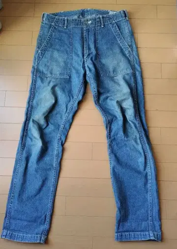 (레어) orslow 슬림핏 파티그 팬츠 (데님 S)