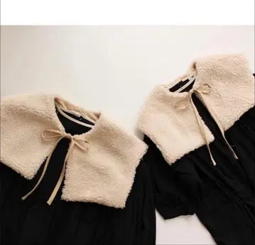 니코메이크 탈착식 옷깃 보아 리본 포함