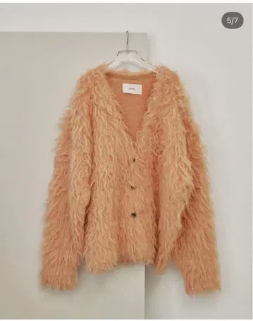 오버 사이즈 가디건 핑크