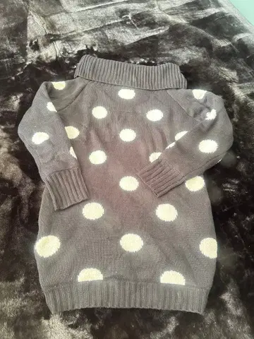 3rd by VANQUISH 도트 니트 원피스 무릎 기장 프리