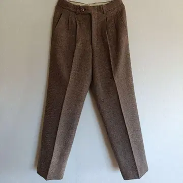 JUN 브라운 플리츠 슬랙스