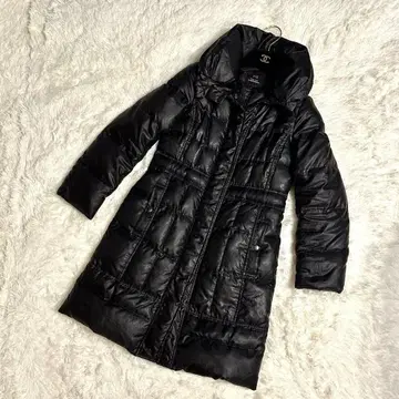 새상품급 23구 다운 코트 블랙 38 사이즈 롱 코트