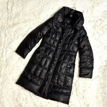 새상품급 23구 다운 코트 블랙 38 사이즈 롱 코트