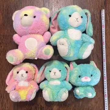 다이소 봉제 인형 stuffed toy 곰 토끼 고양이 5종 세트