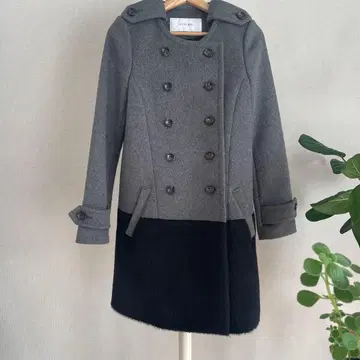 LE CIEL BLEU 피 코트 38 사이즈 그레이/블랙