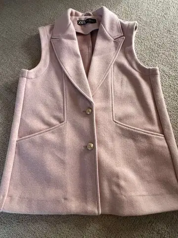 ZARA 핑크 더블 버튼 베스트