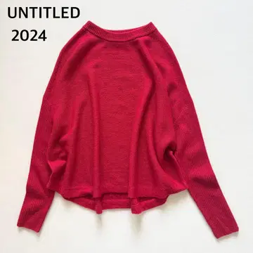 2024 AW 언타이틀 실크 캐시미어 혼방 빨간색 니트