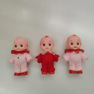 쇼와 레트로 손뜨개질 큐피나돌 큐피 인형 소프트 비닐 피규어 당시 물건