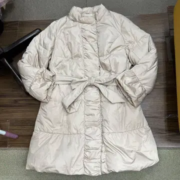 로즈 티아라 핑크 베이지 다운 코트 사이즈 46