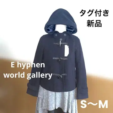 하이픈월드 갤러리 더플 코트 네이비 택 포함 새상품