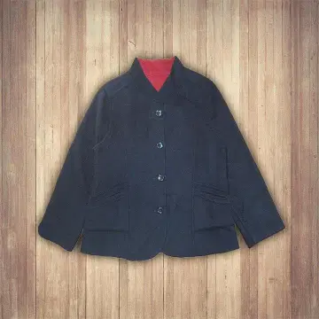 자켓 스탠드 카라 블랙 LL 숏 코트 리버서블 아우터