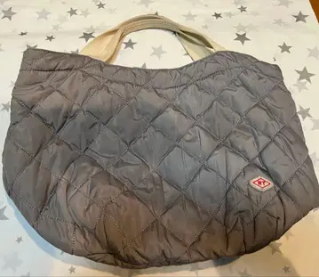 그레이 퀼팅 토트백 빅