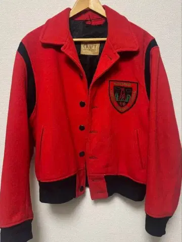 50s 바시티 자켓 펠트 패치 4연 보타스타