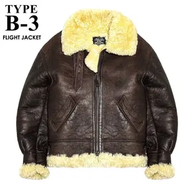 10만 플라이트 이퀴프먼트 B-3 무스탕 플라이트 자켓 48 브라운