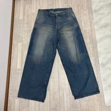 URU 데님 와이드 팬츠 페인터 빈티지