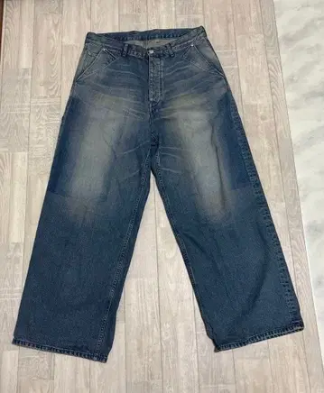 URU 데님 와이드 팬츠 페인터 빈티지