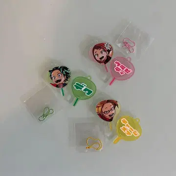 나의 히어로 아카데미아 부채 키링 미도리야, 우라라카, 카미나리