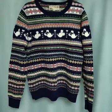 UNIQLO 미키마우스 패턴 니트 스웨터 M