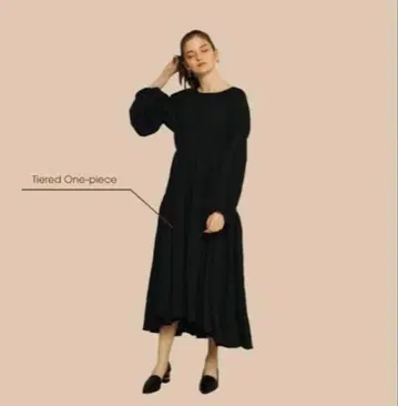 [ 새상품급 ] pinue 티어드 원피스