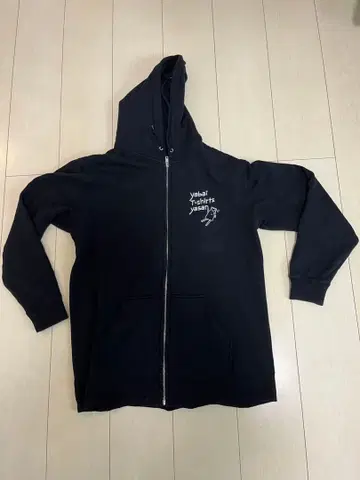 야바이T셔츠야상 후드 부착 후드티 블랙 XL 새상품급