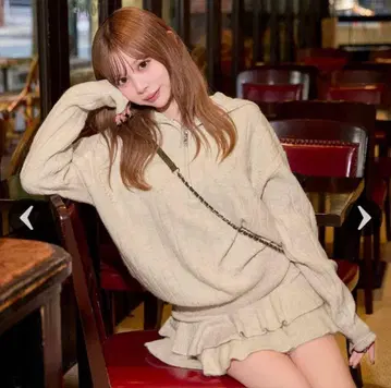 미셸 마카롱 하트 니트 셋업