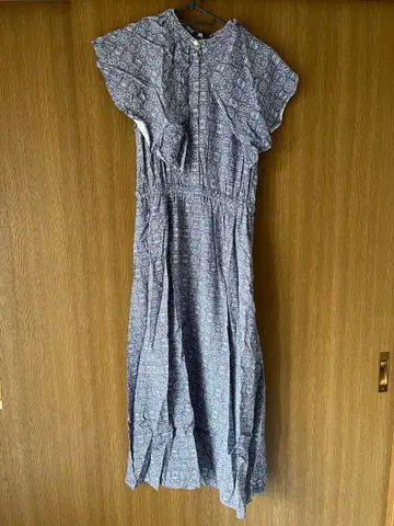 플레어 슬리브 롱 원피스 40