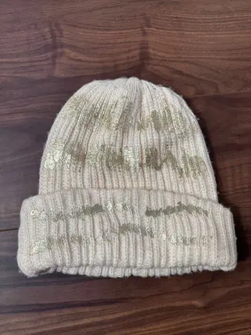 할인! Ca4la 리브 니트 모자 크림색