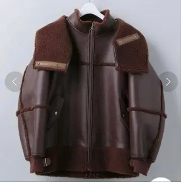 6(ROKU) 인조 가죽 리버서블 블루종