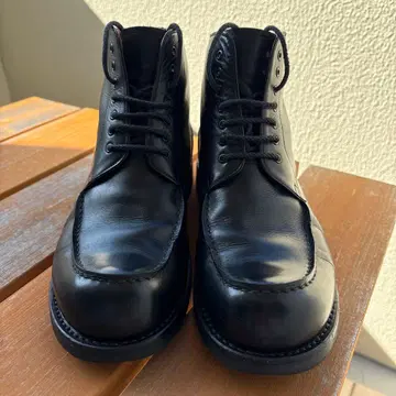 블랙 가죽 하이컷 부츠 Paul Smith