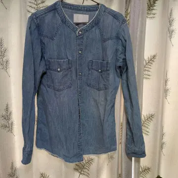 노카라 데님 셔츠