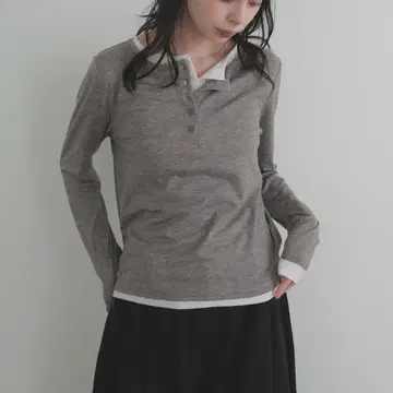 바이컬러 헨리넥 풀오버 LIAN