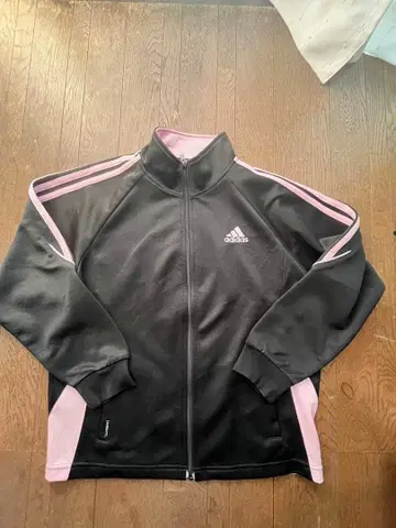 adidas 블랙 핑크 저지 트랙 자켓