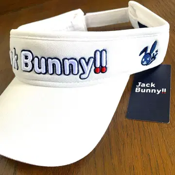 새상품 택 포함 Jack Bunny!! 화이트 바이저 토끼 마크