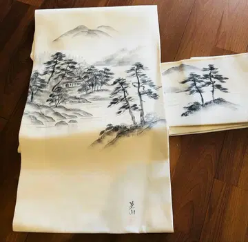 나고야 오비 산수화 화이트 베이스