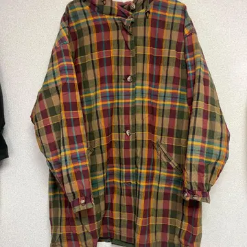 Eddie Bauer 체크 무늬 트렌치코트 L 사이즈