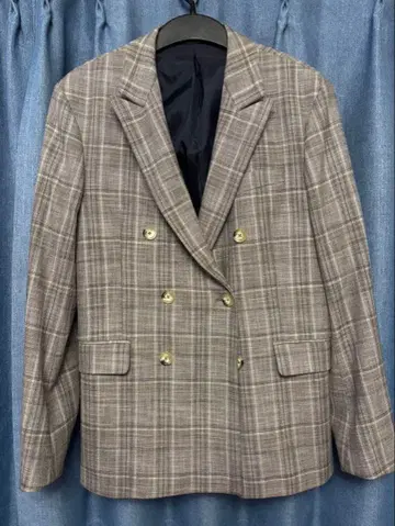 ZARA 체크 무늬 테일러드 자켓